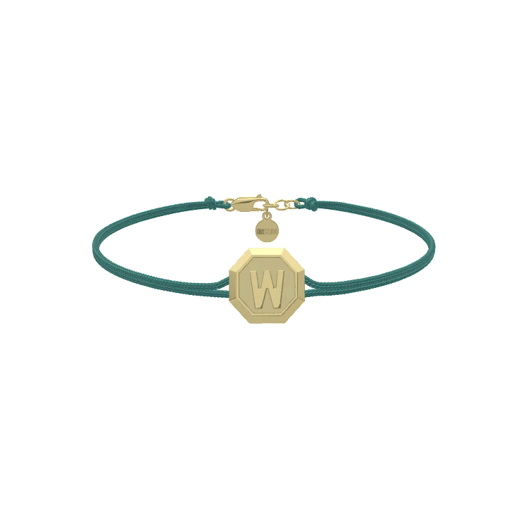 Octagon Facet Minitials Facet Bead Bracelet SB004FG