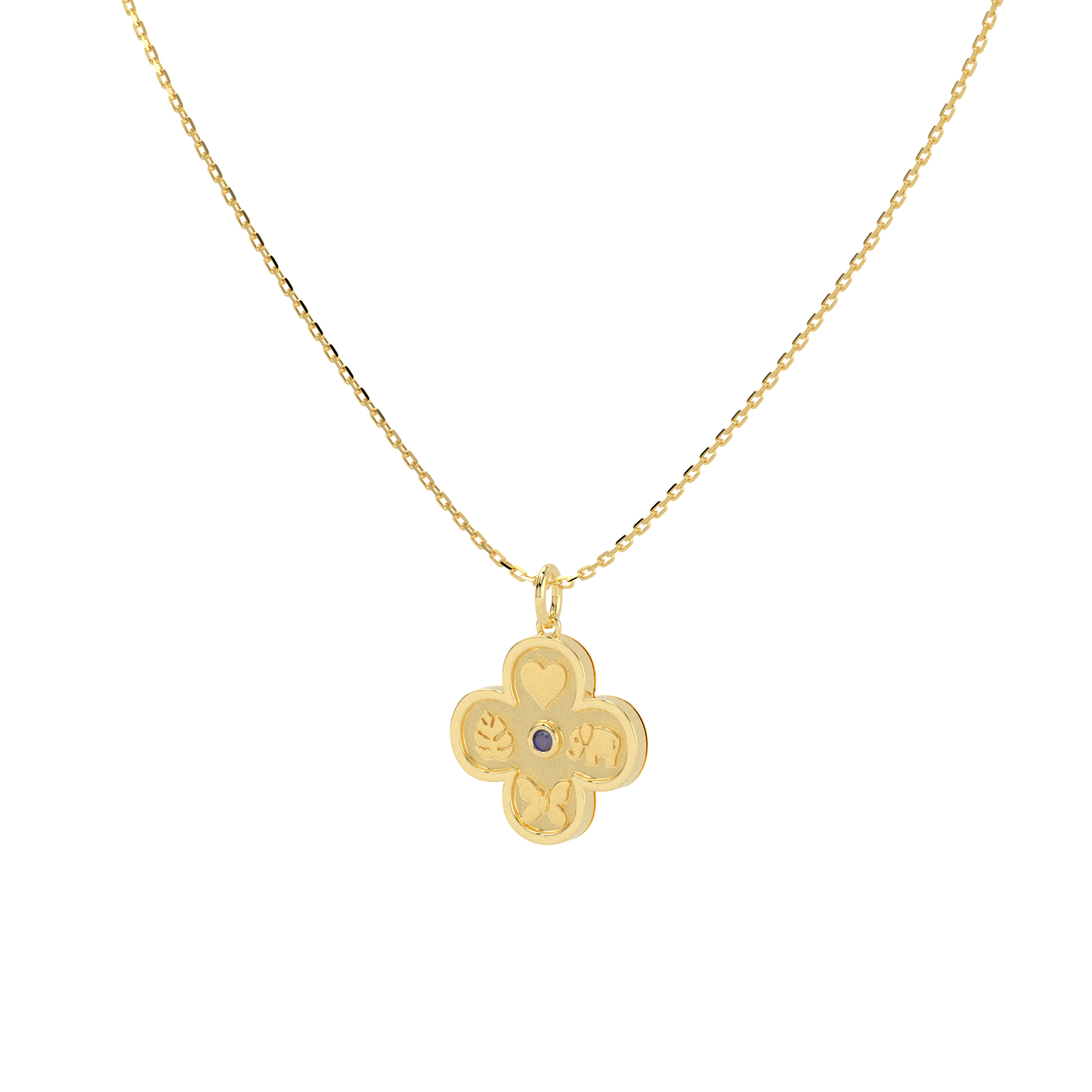 18k Gold Plate Elements Necklace