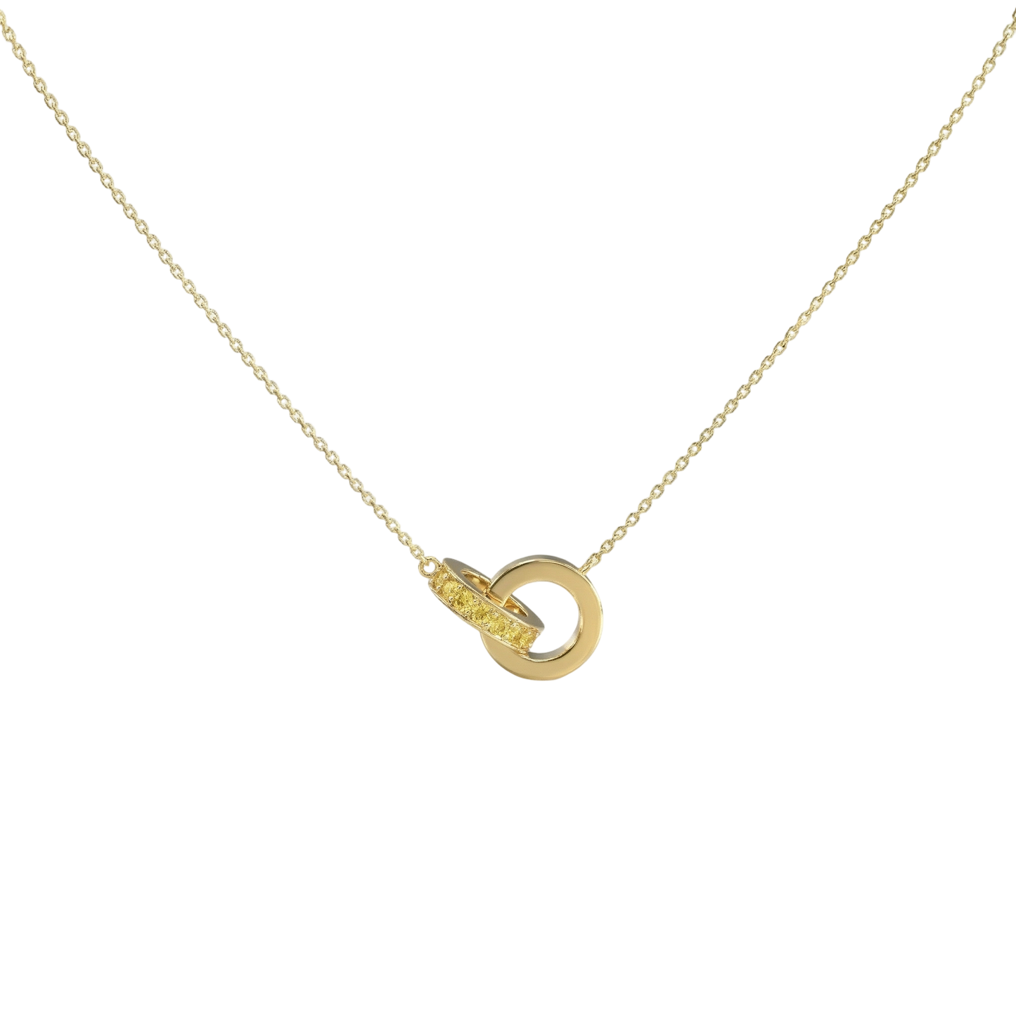 Infinite Linked Circle Necklace – November Birthstone