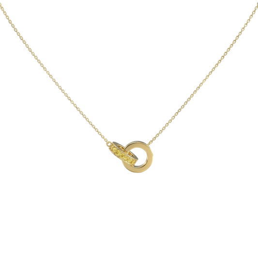 Infinite Linked Circle Necklace – November Birthstone