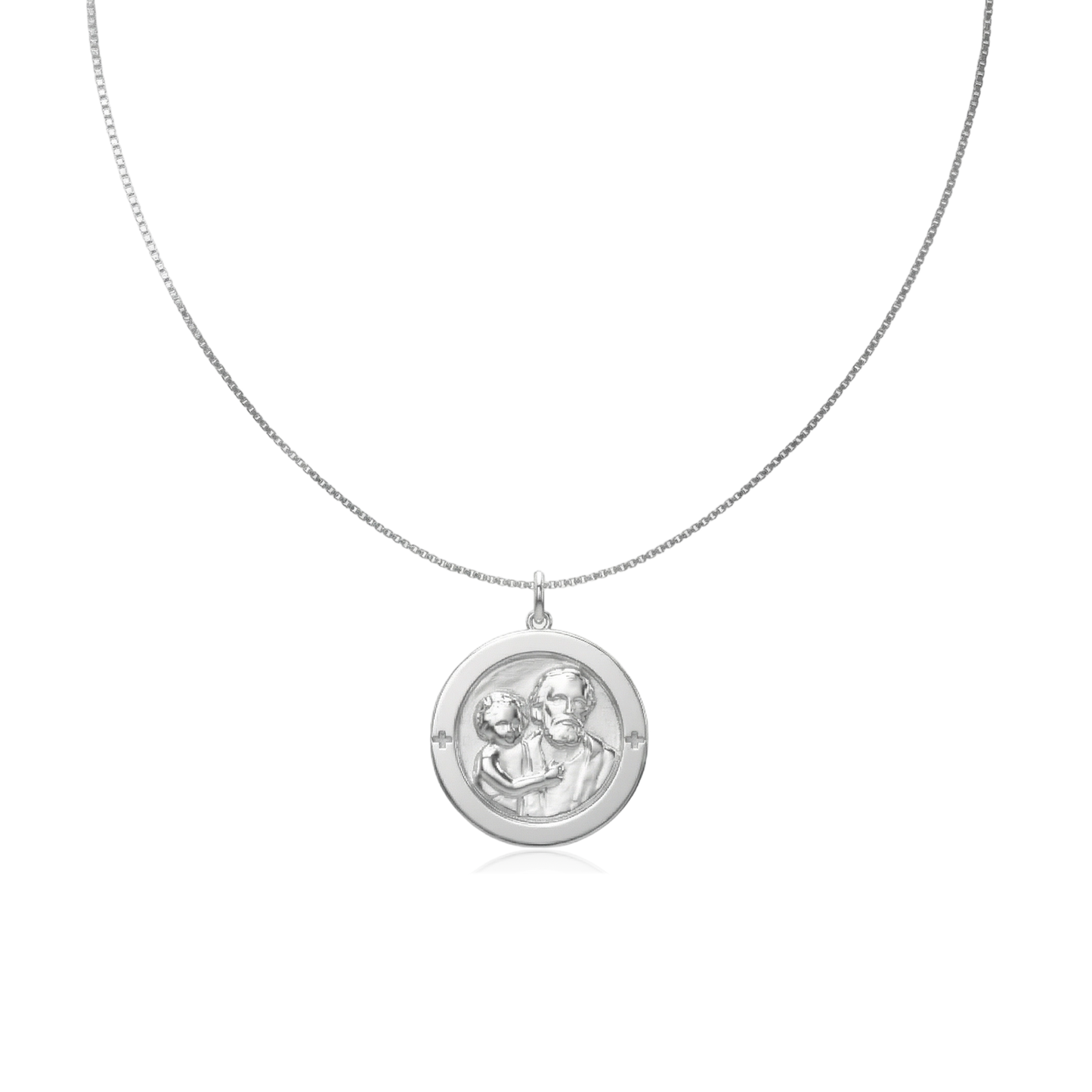 Rhodium Plated Round CircaCarve Necklace for Both Men and Women