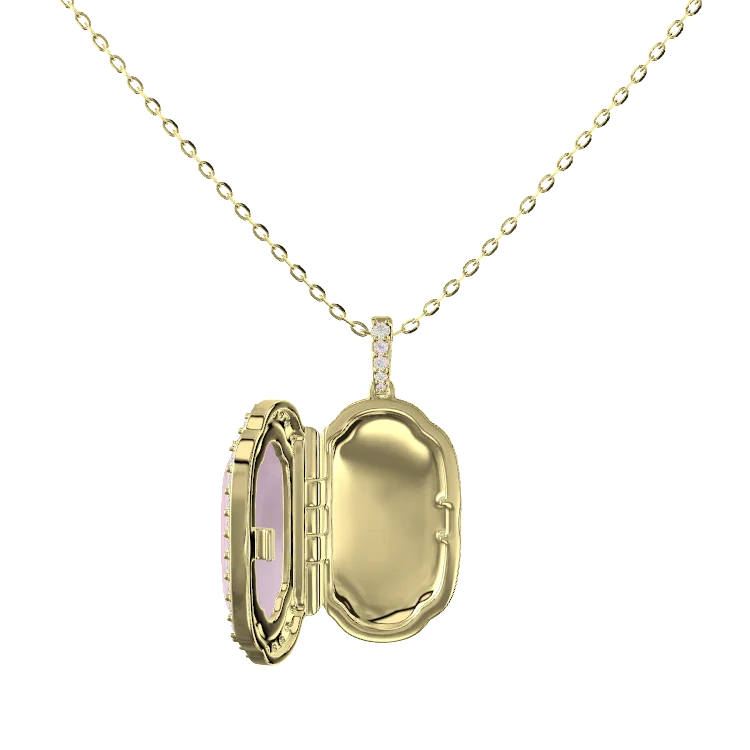 18K Gold Plated Pearl Glow Secret Locket SN012