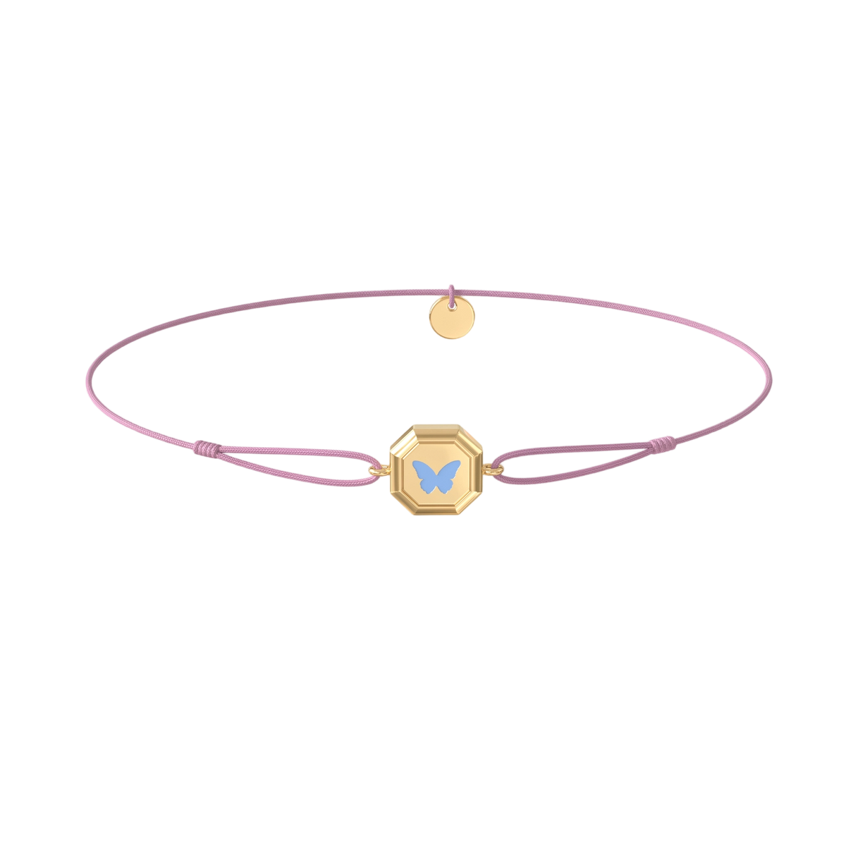 Enamel Charm Bracelet-	Octagon Silver SB014