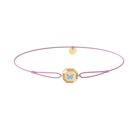 Enamel Charm Bracelet-	Octagon Silver SB014