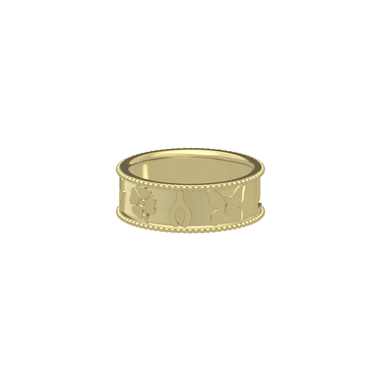 Milgrain CharmMark Lucky Ring SS25R002L