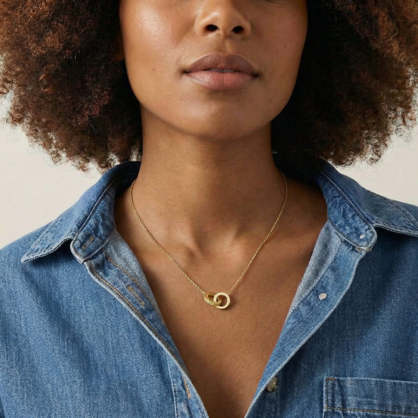 Infinite Linked Circle Necklace – November Birthstone