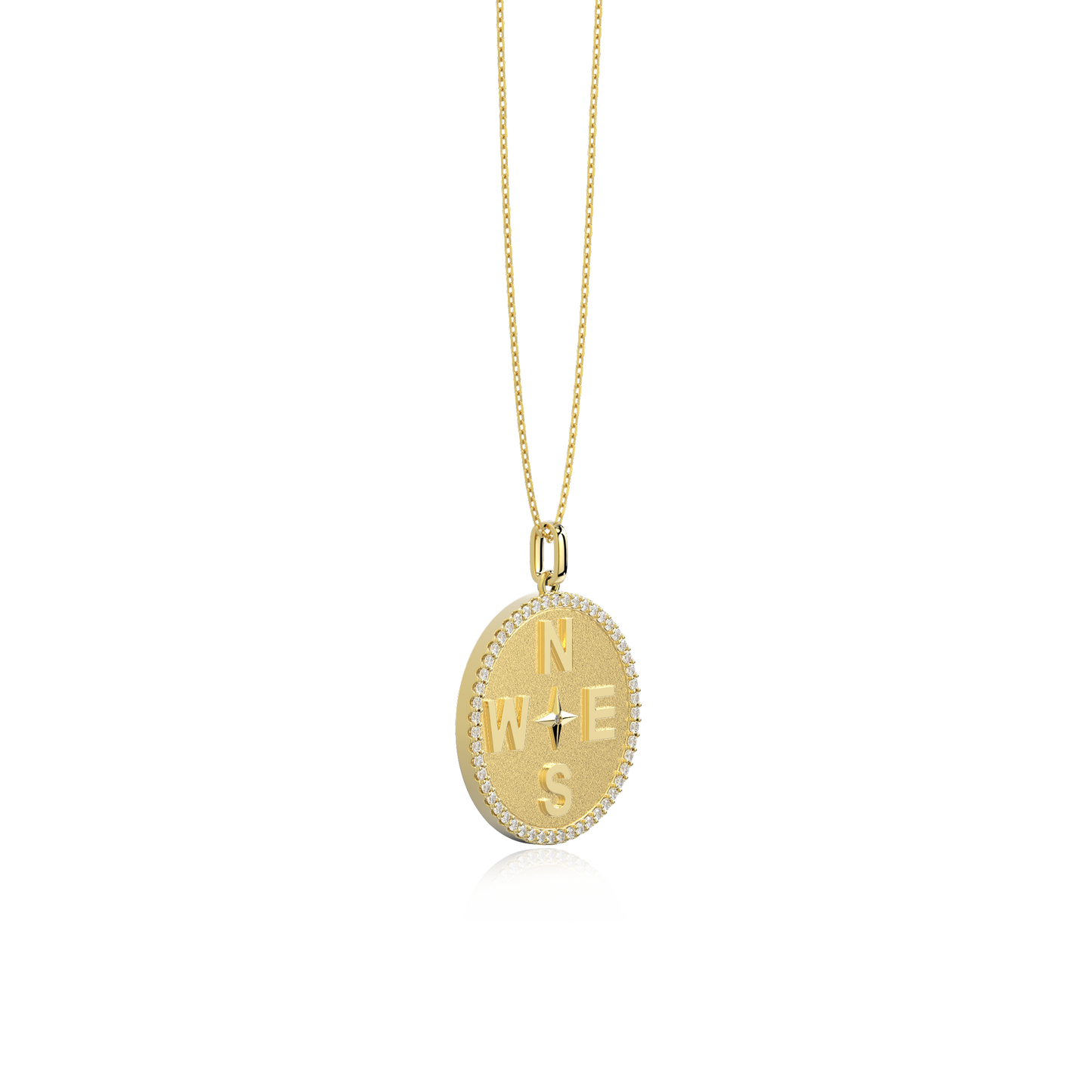 18k Gold Plated Personal Story Medallion Necklace – Lucky Symbol & Engravable  AW24N001G