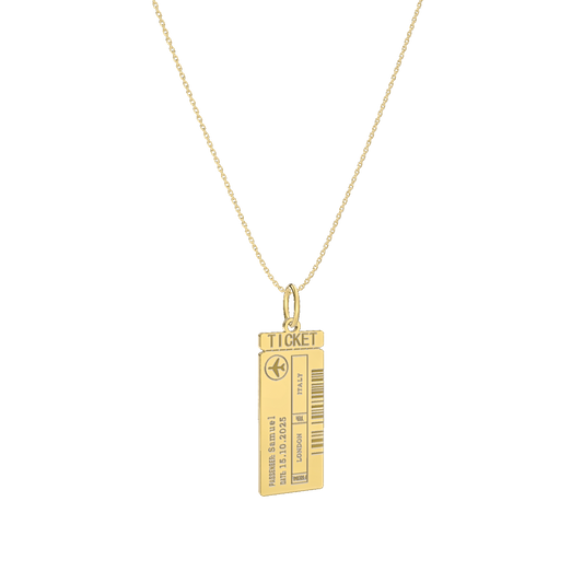 Classic Man Boarding Ticket Necklace SN003M