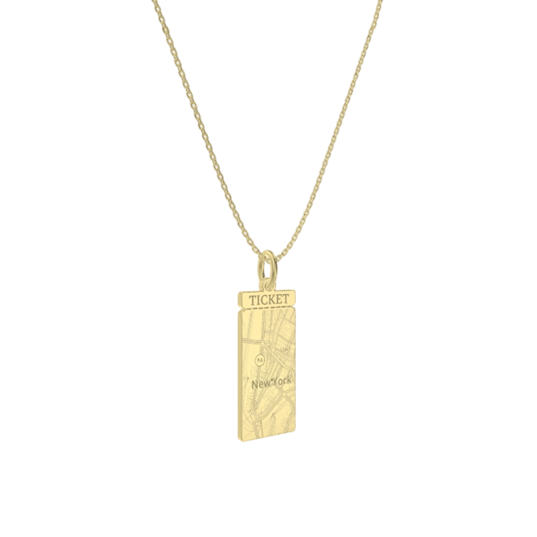 Classic Woman Boarding Ticket Necklace SN003MAP