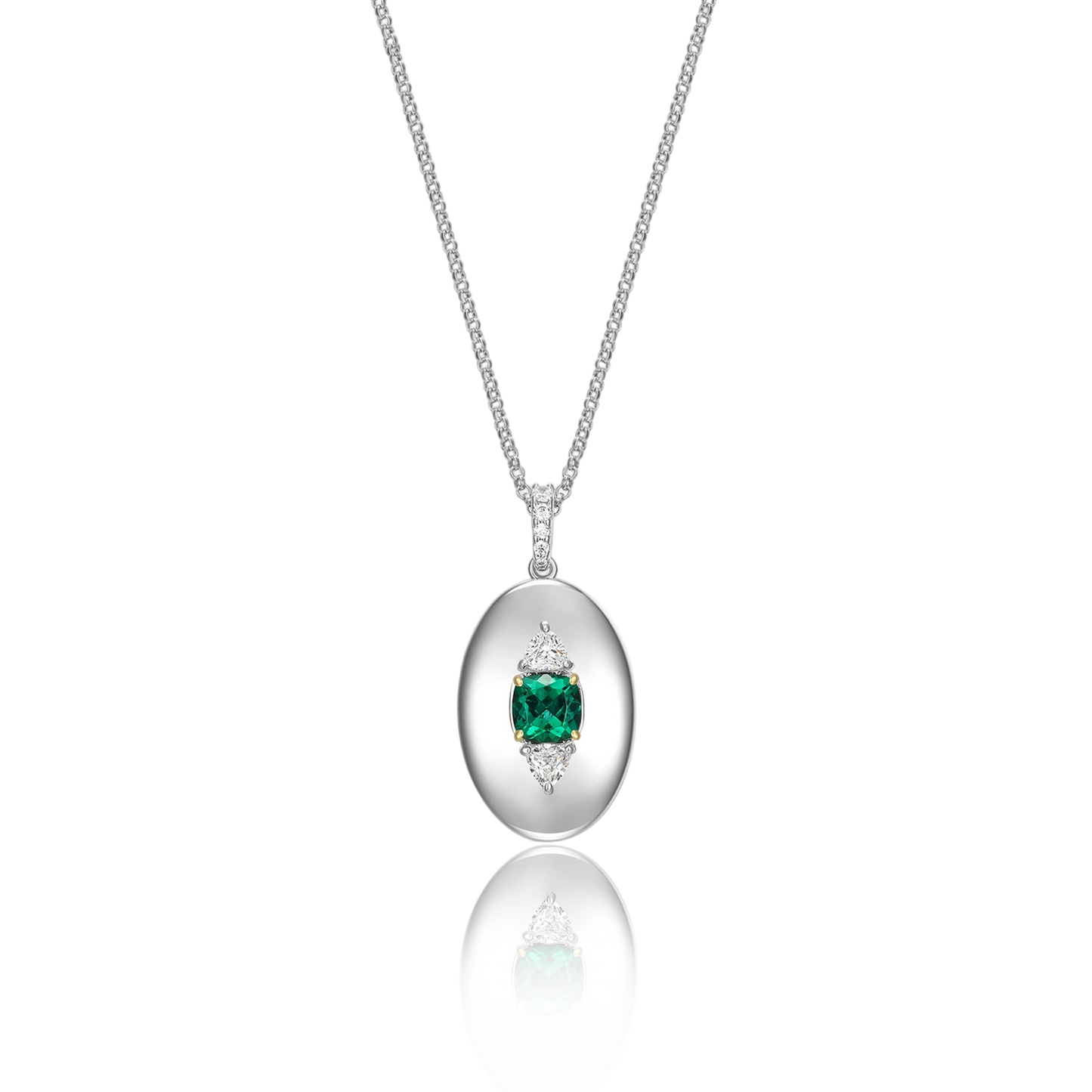 Rhodium Plated Guardian Eye Birthstone Locket SN005BR (Brass)