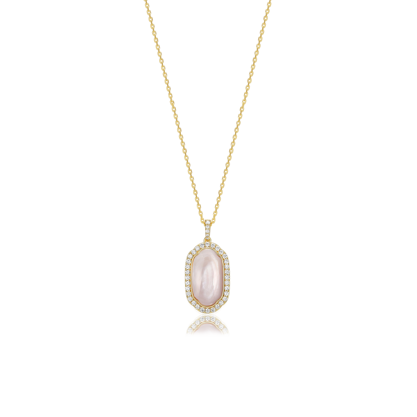 18K Gold Plated Pearl Glow Secret Locket SN012BR (Brass)