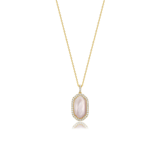 18K Gold Plated Pearl Glow Secret Locket SN012BR (Brass)