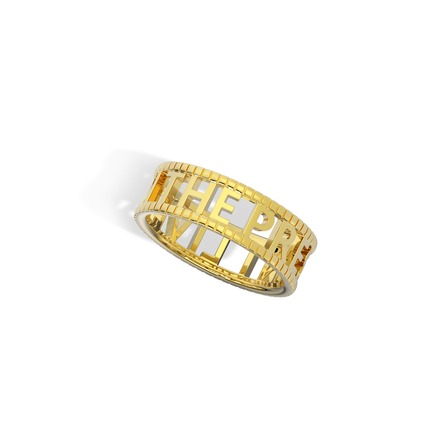 Milgrain Customique Signature Ring SR001B