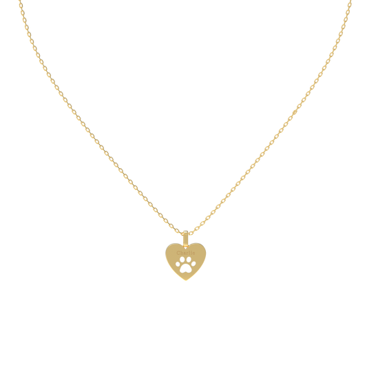 Yellow Gold Heart Tag Pendant KN001A Hebrew Lettering