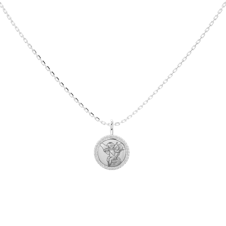 18K Gold Plated Round MemoraCarve Necklace