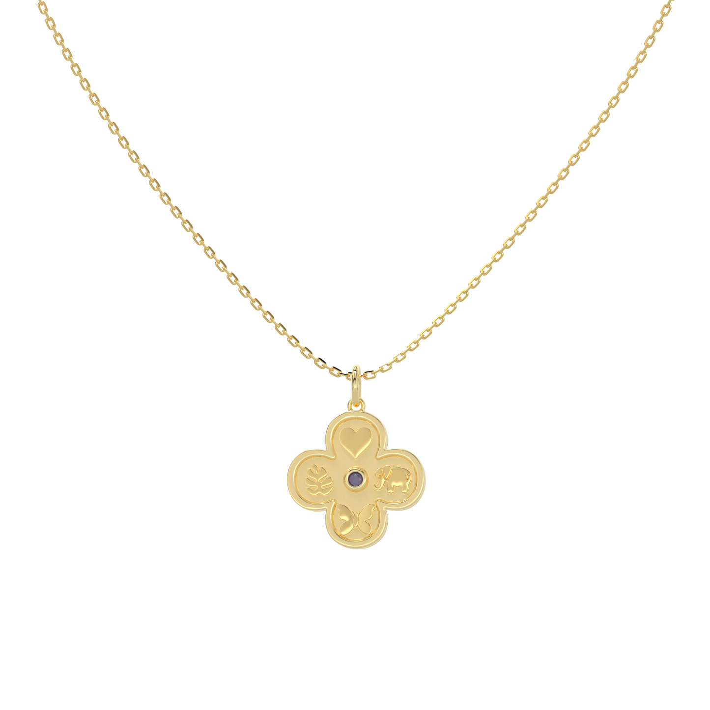 18k Gold Plate Elements Necklace