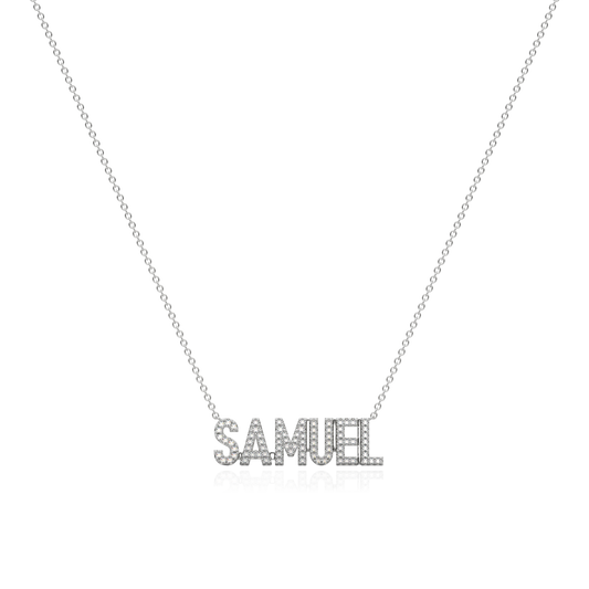 SAMUEL Signature name necklace AW24N002R
