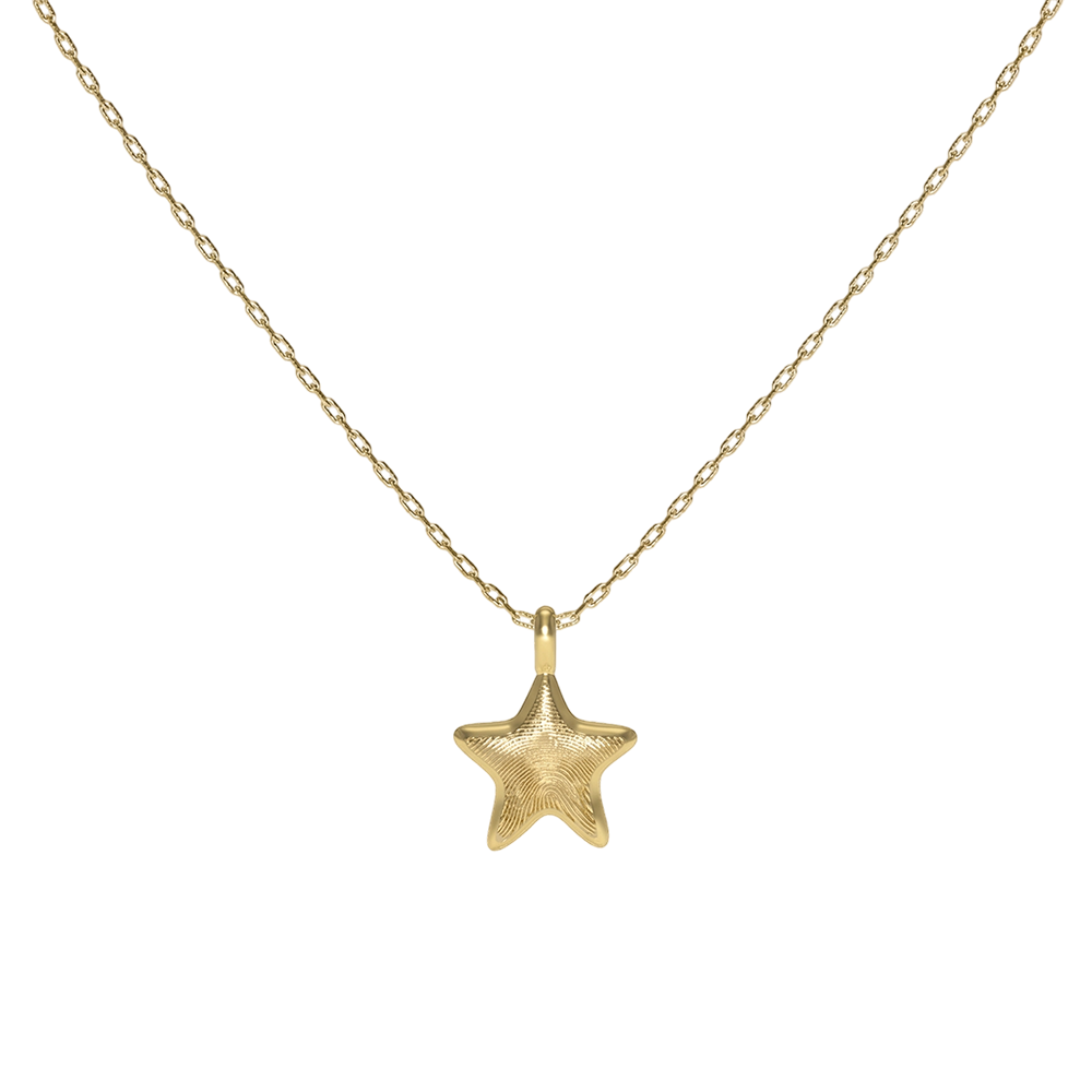 Gold Plated Star SoulPrint Enamel Necklace
