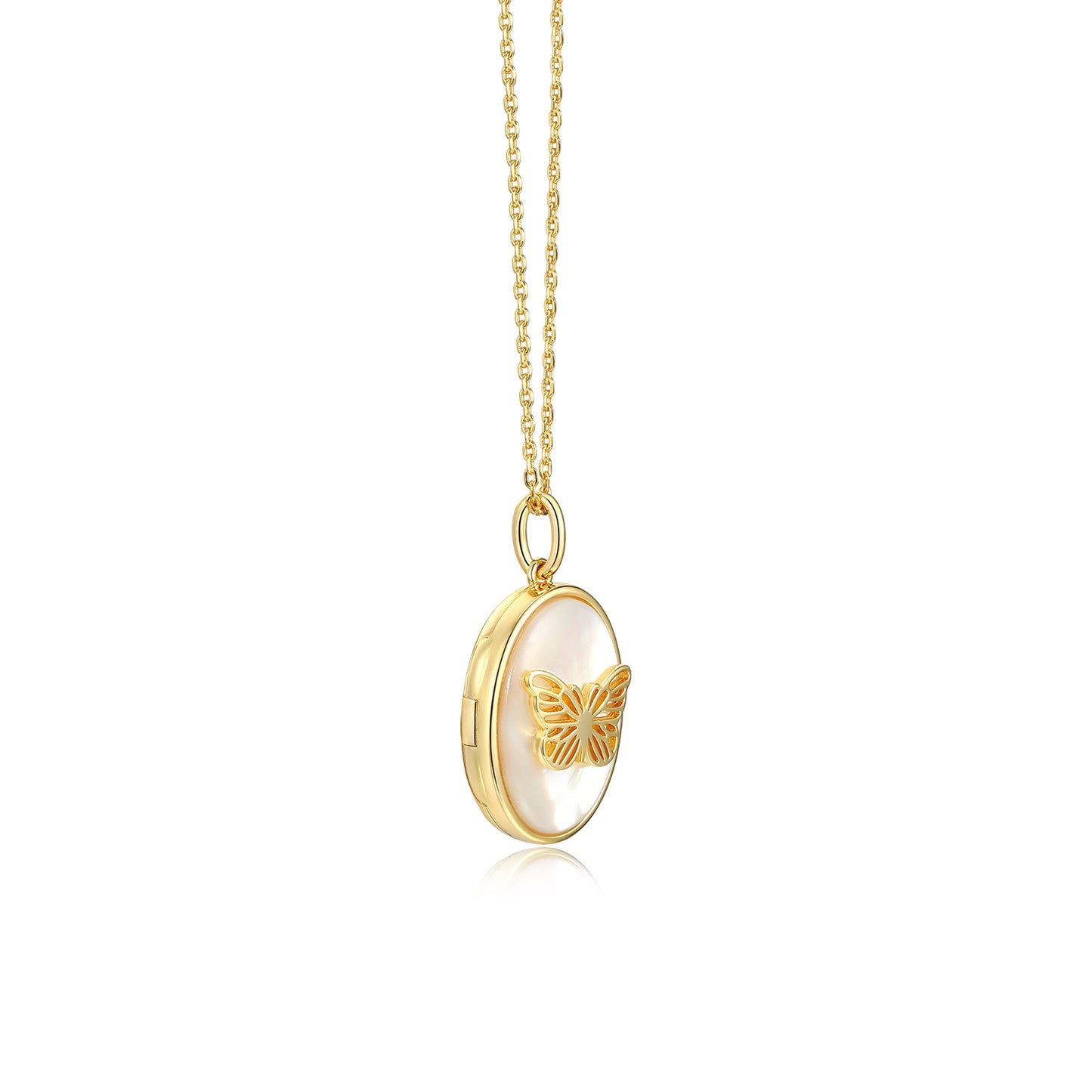18K Gold Plated Papilio Whisper Locket SN007G