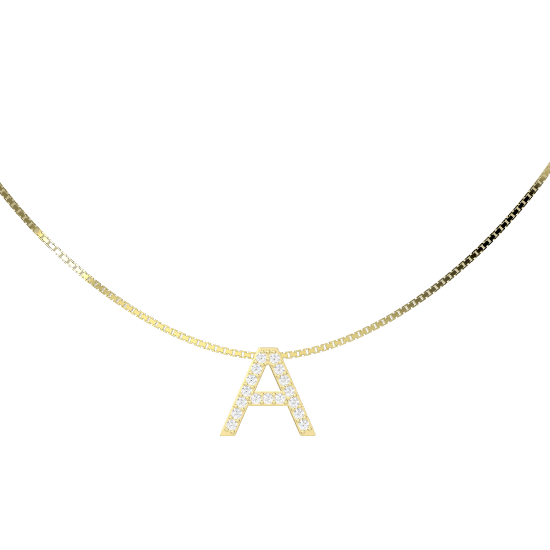 18k Gold Plate Initial Necklace AW24N006BR (Brass)