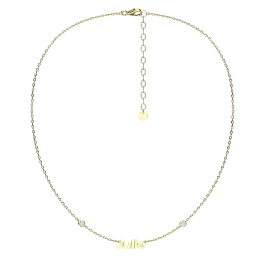 Name Necklace with Emotional Spark SN015BR (Brass)