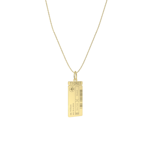 Classic Man Boarding Ticket Necklace SN003MAP