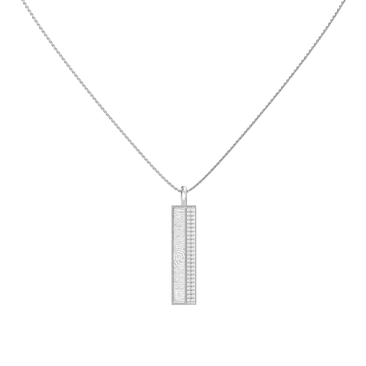 Gold Plated Beaded-Edge Rectangular Necklace  SN045BRF (Brass)