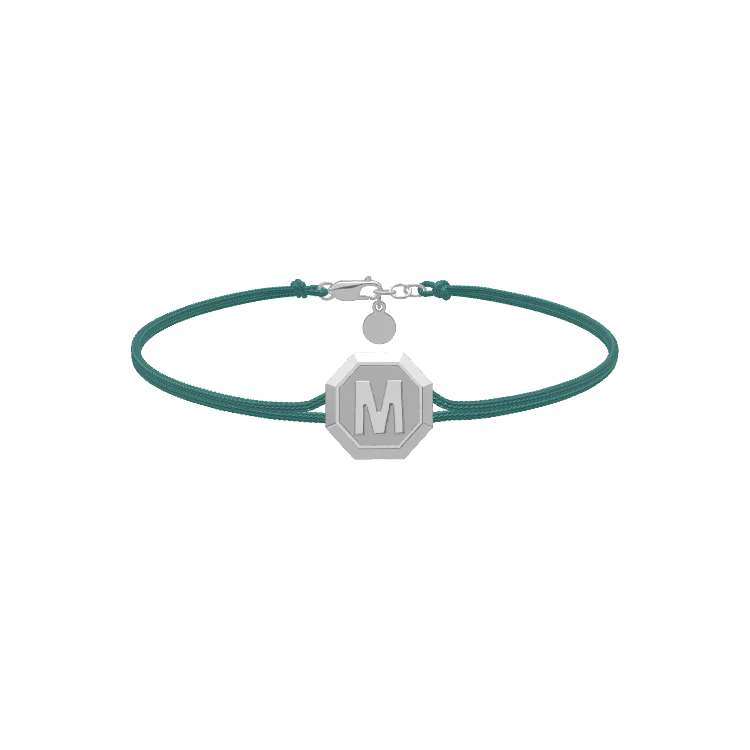 Octagon Facet Minitials Facet Bead Bracelet SB004FG