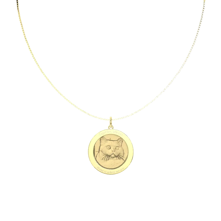 Rhodium Plated Round CircaCarve Necklace for Both Men and Women