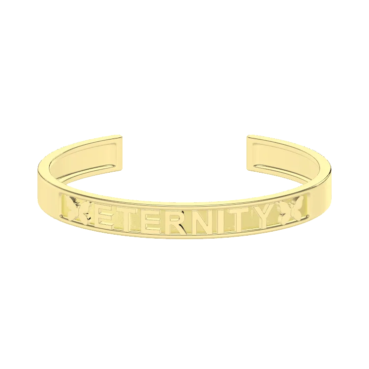 18k Gold Plate Silver CharmMark ModuType Cuff SS25B001G