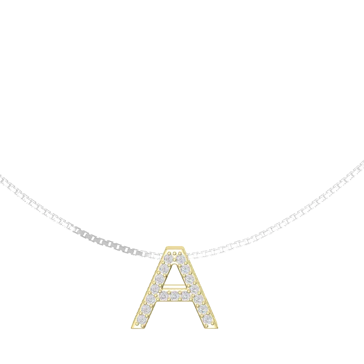 Rhodium Plated Initial Necklace AW24N006R