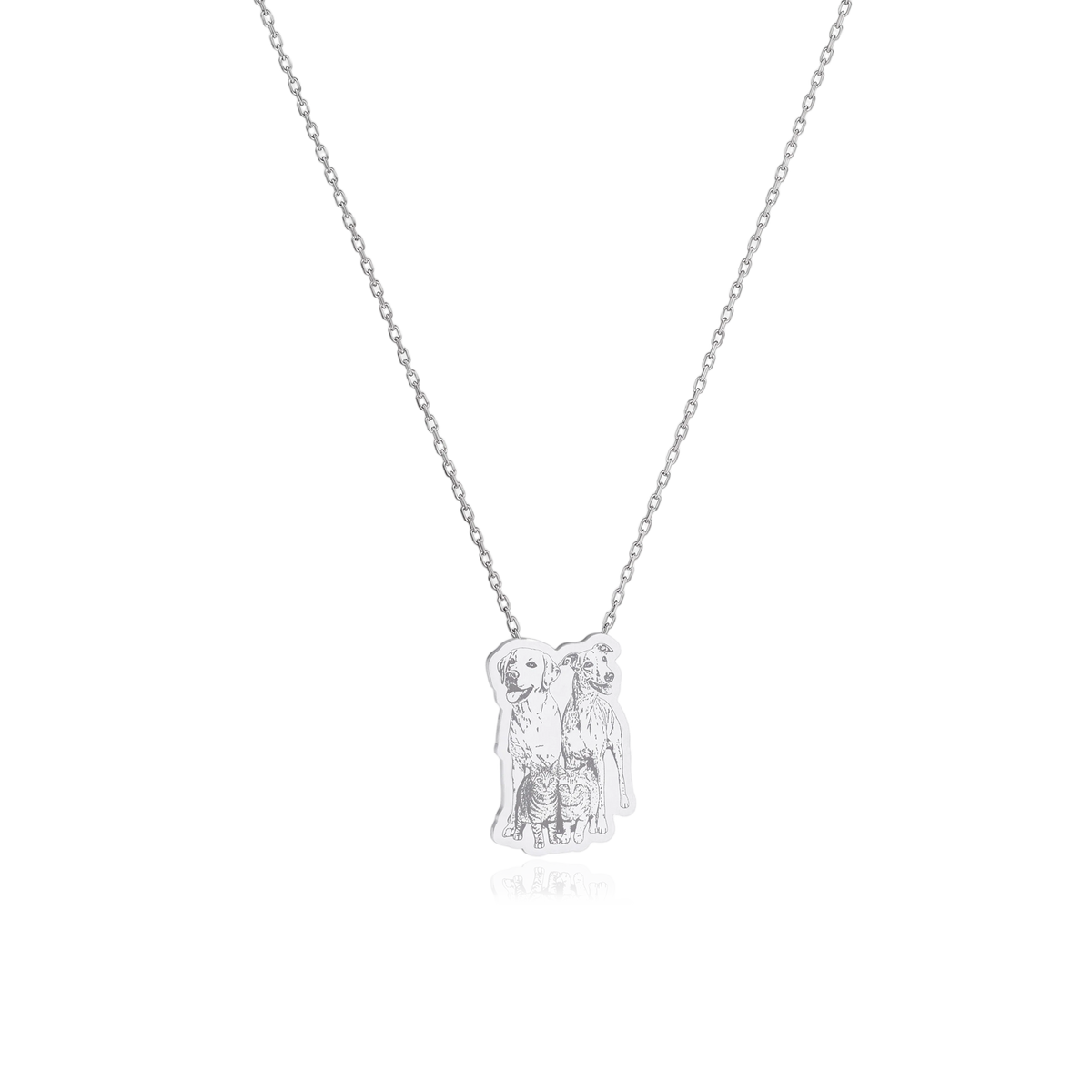 Pet Lover Personalized Necklace, Brass, SN053BR