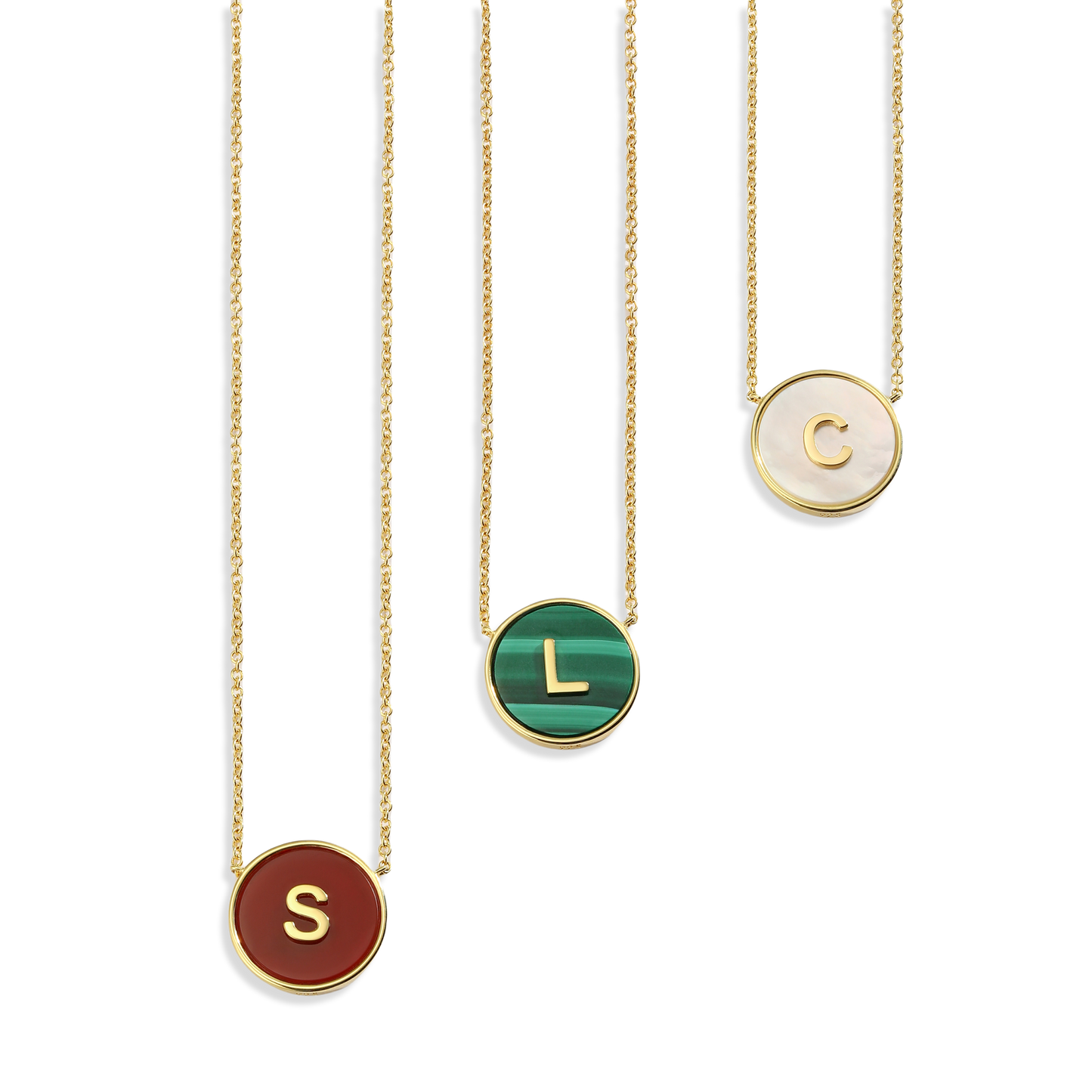 18k Gold Plated Silver Pearl Zodiac Necklace SS25N002G (Quick Ship)