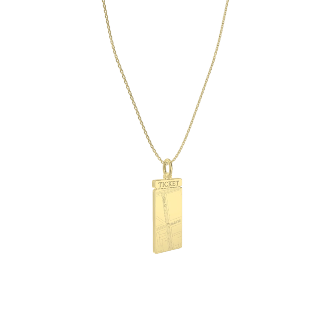 Luxe Woman Boarding Ticket Necklace SN003MAP