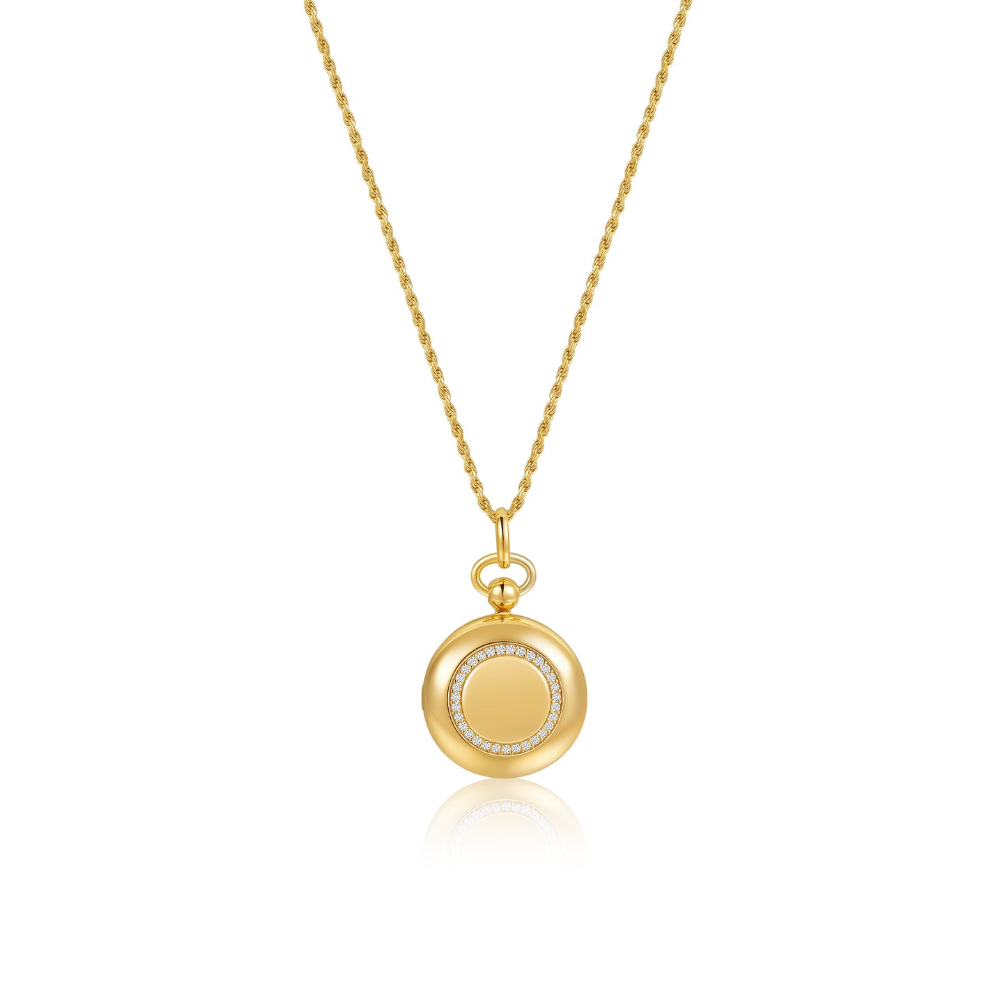 18K Gold Plated Luna Halo Whisper Locket SN006G
