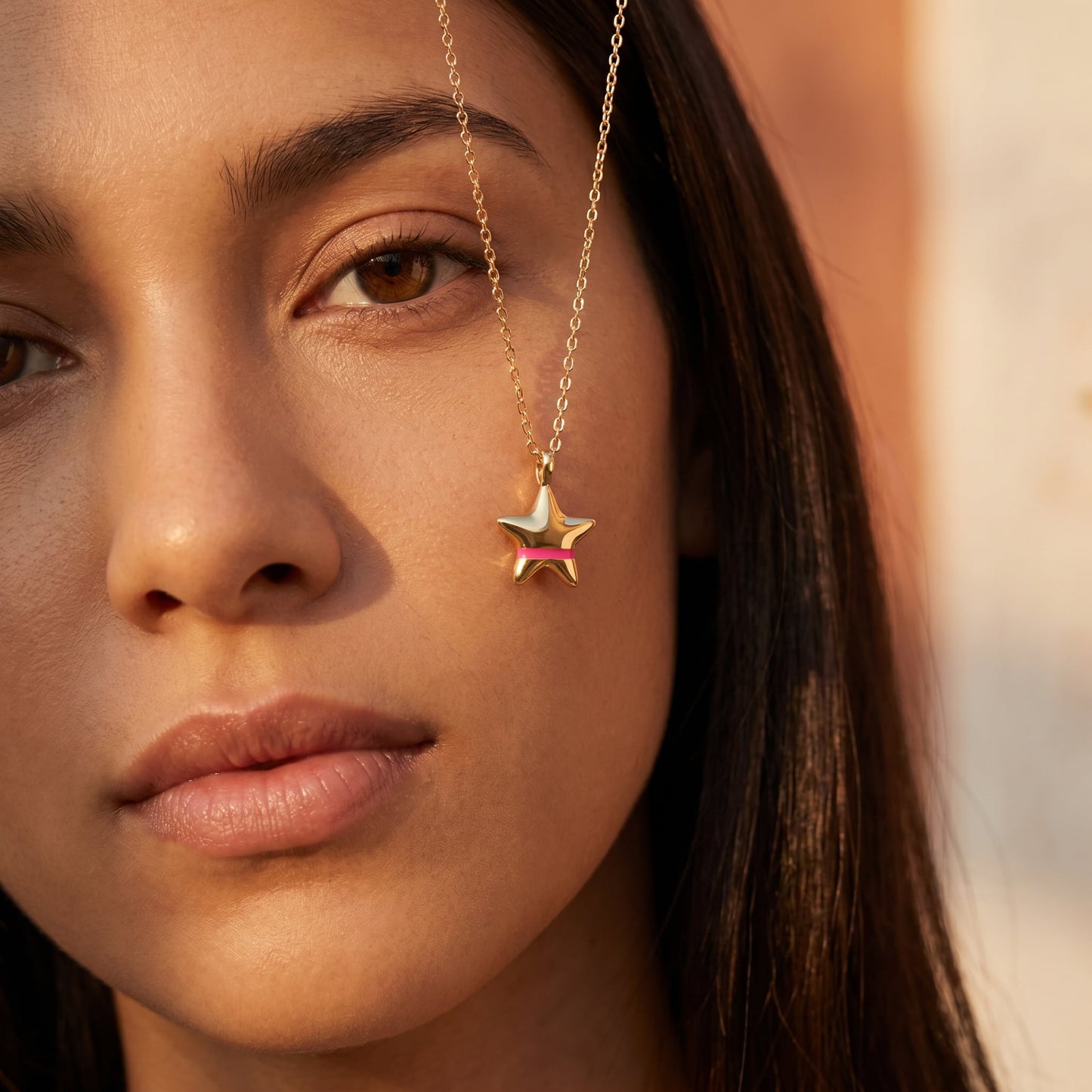 Gold Plated Star SoulPrint Enamel Necklace