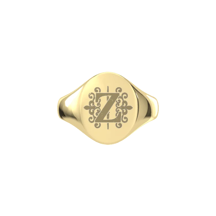 Oval Monogram Ring SR003H