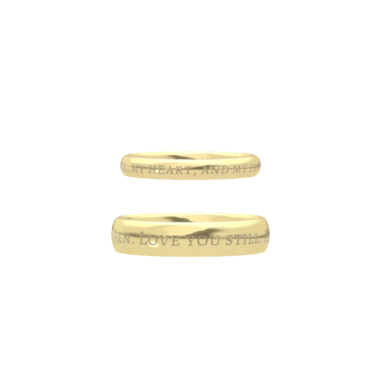 Fingerprint‑Engraved Couple Rings Silver SR013