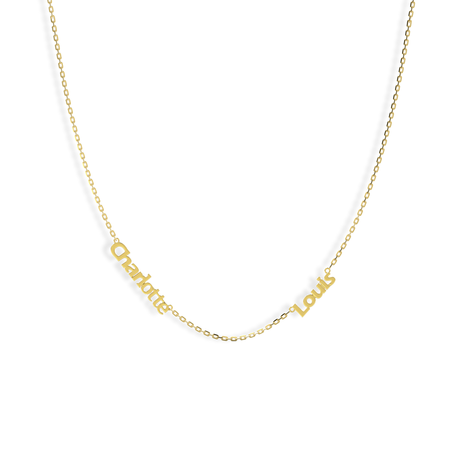 Linked by Love – Name Necklace with Emotional Spark SN014BR (Brass)