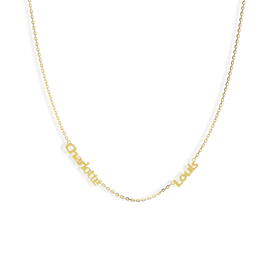 Linked by Love – Name Necklace with Emotional Spark SN014BR (Brass)