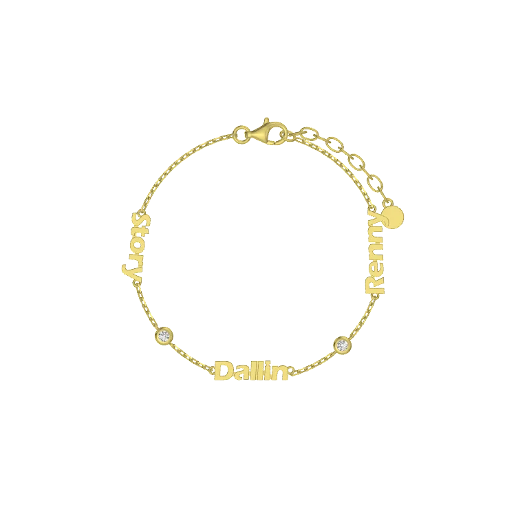 Linked by Love – Name Bracelet with Emotional Spark SB002BR (Brass)
