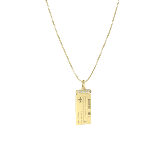 Luxe Woman Boarding Ticket Necklace SN003MAP