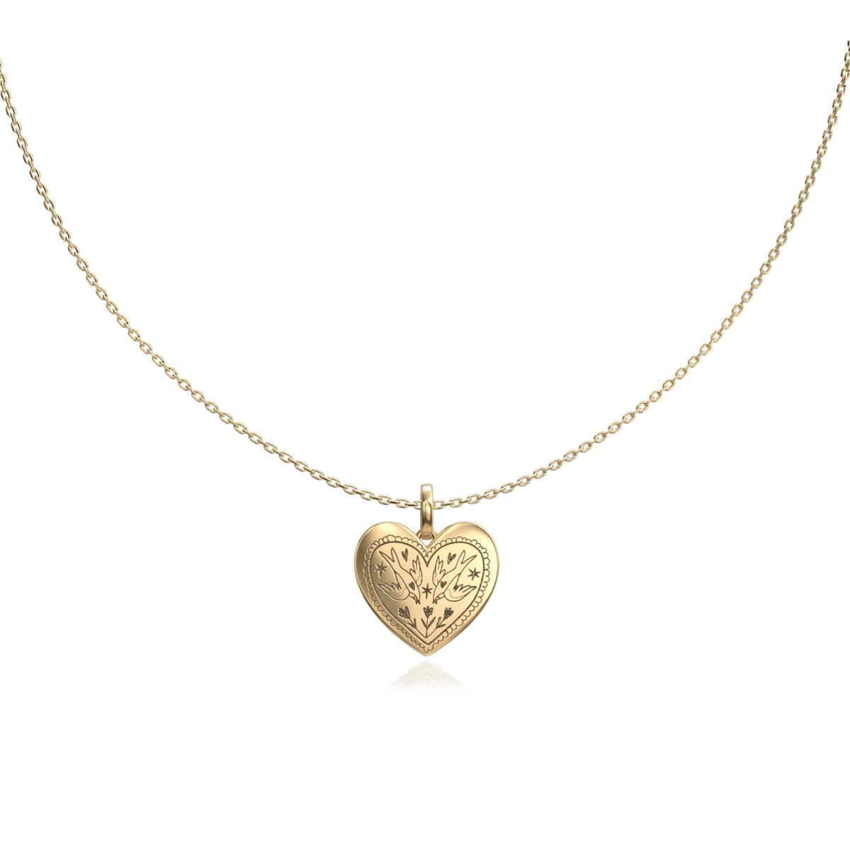 Personalized Heart Relief Message Necklace Silver SN055H