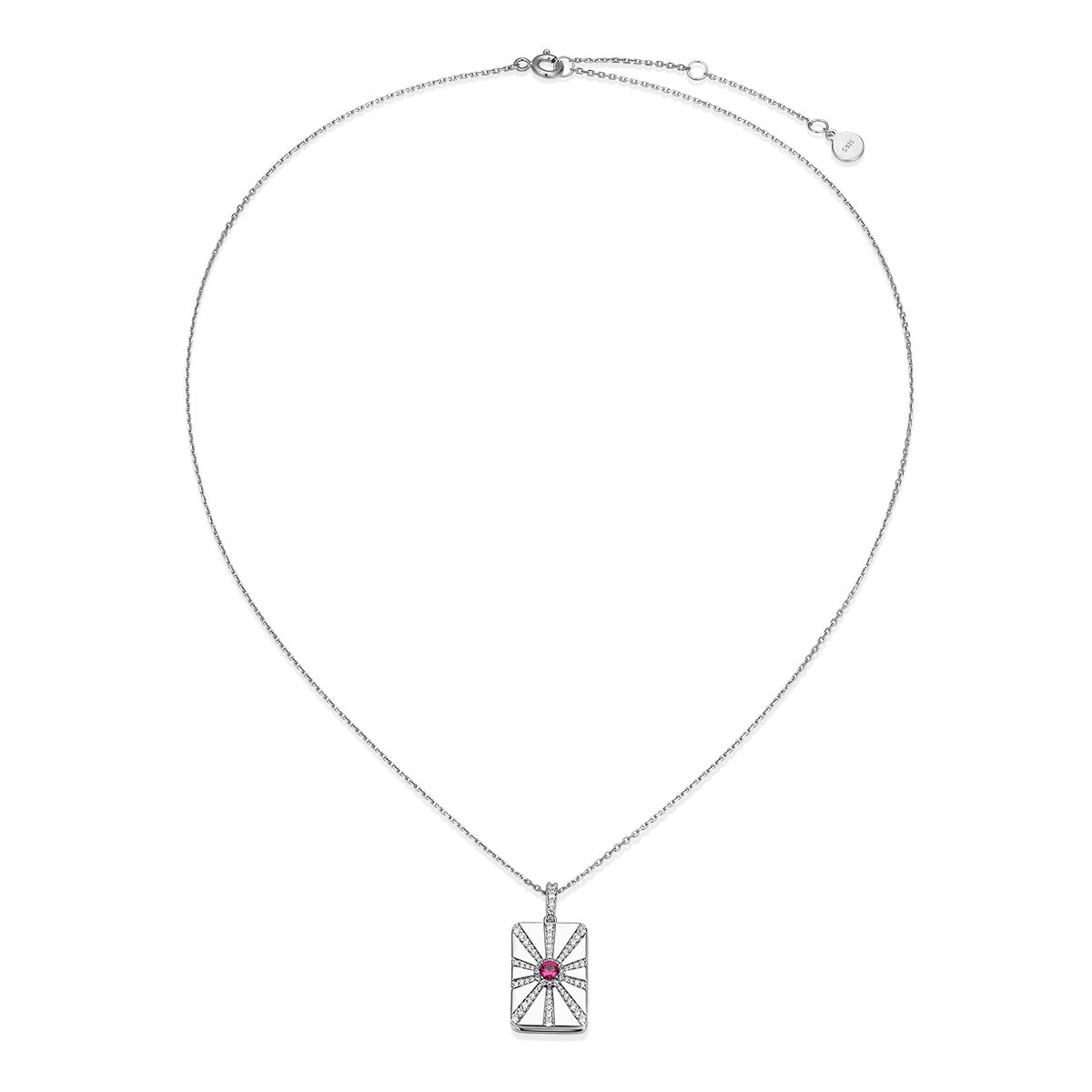 Rhodium Plated Modern Ray Locket SN013BR (Brass)