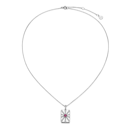 Rhodium Plated Modern Ray Locket SN013BR (Brass)