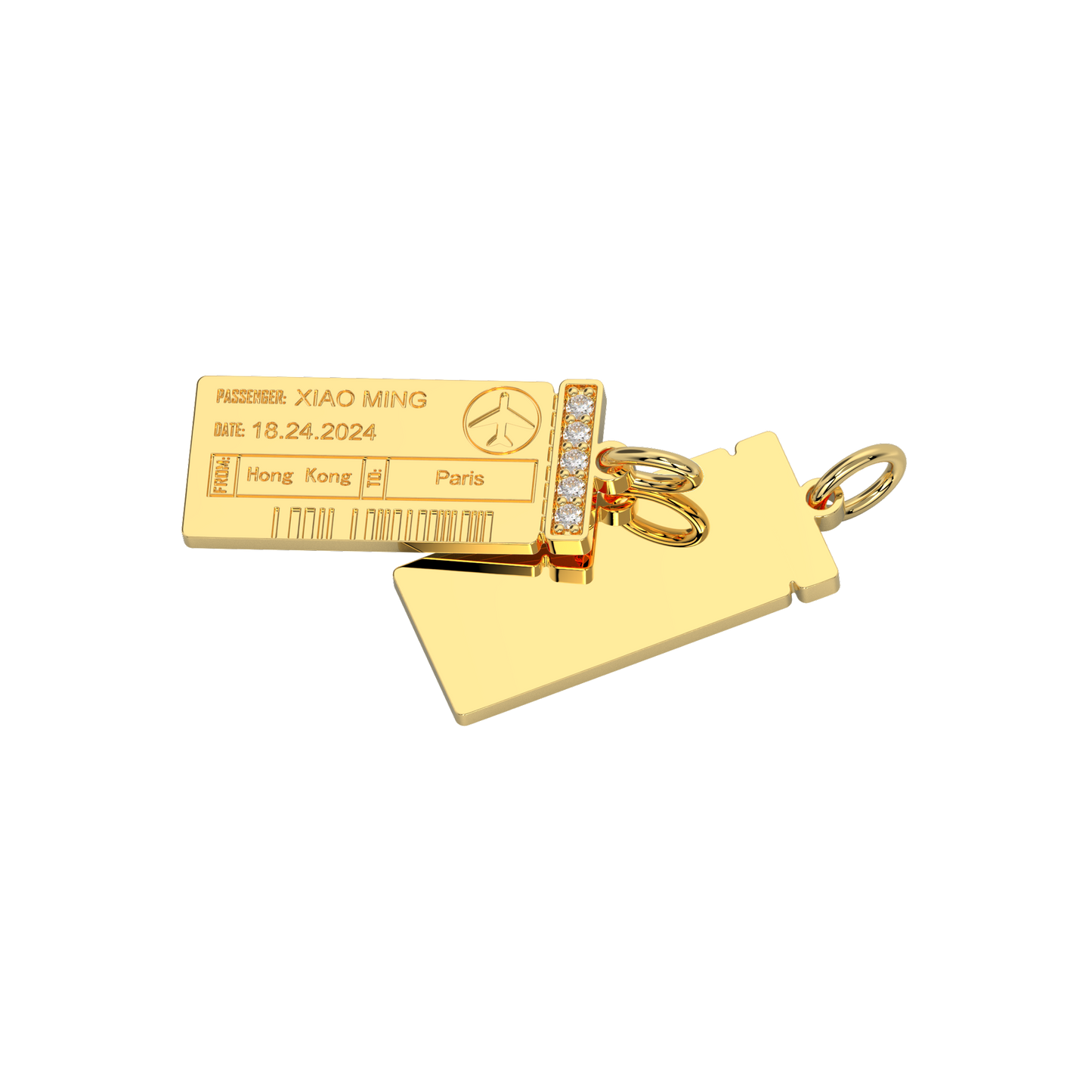 Classic Woman Boarding Ticket Necklace SN003W